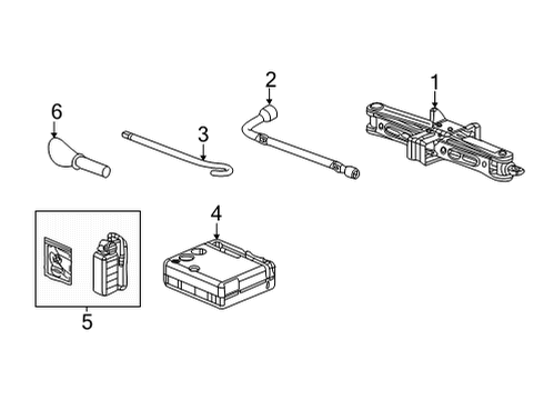 2024 Acura MDX Jack & Components Diagram