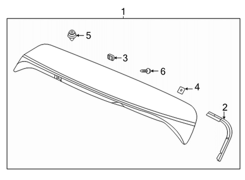 2022 Acura MDX Garnish Yr651P Diagram for 74950-TYA-A01ZA