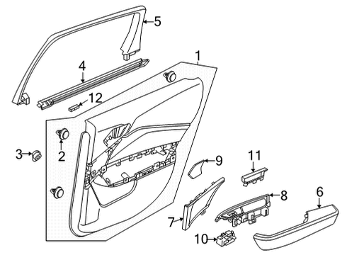 2022 Acura TLX Rear Door Diagram 2