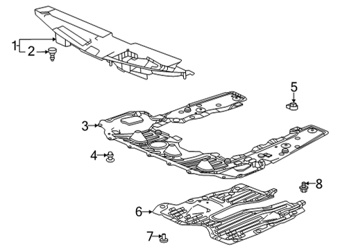 2022 Acura TLX Splash Shields Diagram