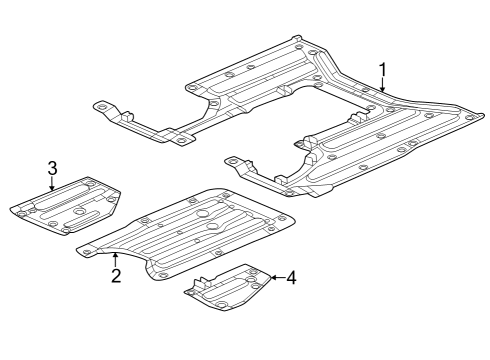 2022 Acura ILX Under Cover & Splash Shields Diagram