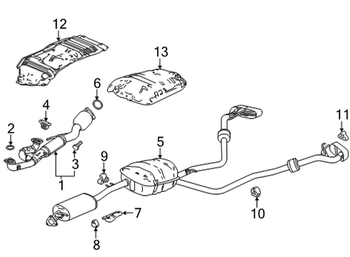 2023 Acura MDX Exhaust Components Diagram 2