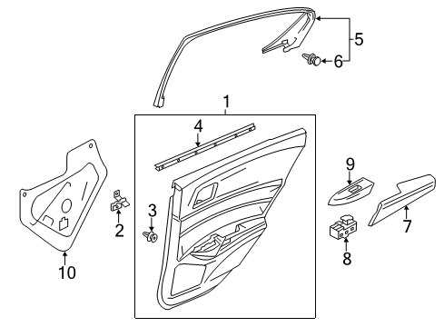 2022 Acura ILX Rear Door Diagram 2