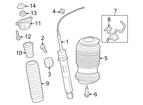 2022 Acura MDX Stopper, Rear Bump Diagram for 52722-TYB-A92