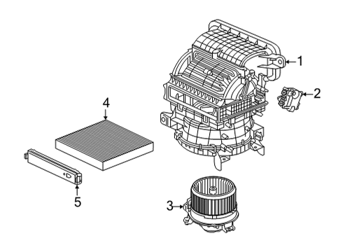 2023 Acura MDX Blower Motor & Fan Diagram