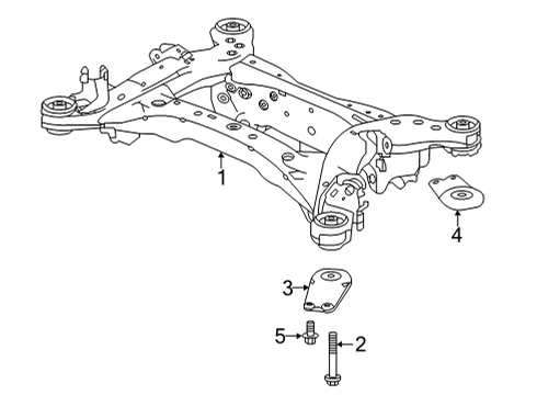 2022 Acura TLX Suspension Mounting - Rear Diagram 1