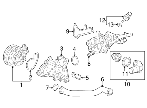 2023 Acura Integra Water Pump Diagram for 19200-6A0-A01