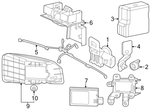 2024 Acura Integra Camera, Rearview Diagram for 39530-3S5-A01