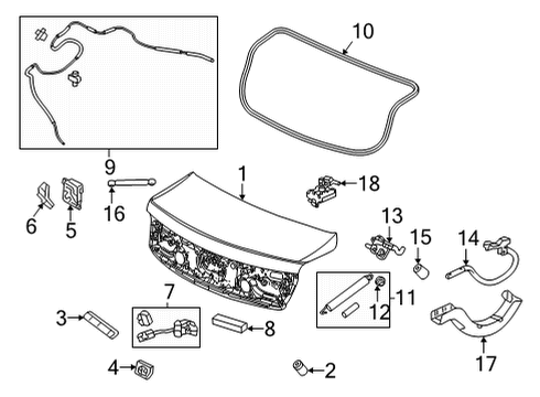 2023 Acura TLX Trunk Diagram