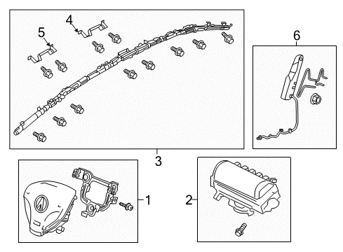 2022 Acura ILX Air Bag Components Diagram 1