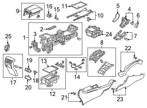 2022 Acura RDX Heater, Rear Diagram for 82124-TJB-A71