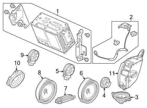 2023 Acura Integra Speaker Assembly (17Cm) Diagram for 8A420-3V0-A01