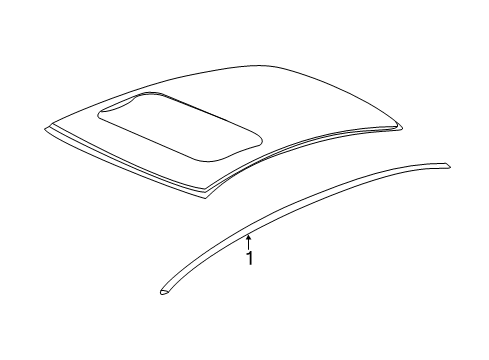 2022 Acura ILX Exterior Trim - Roof Diagram