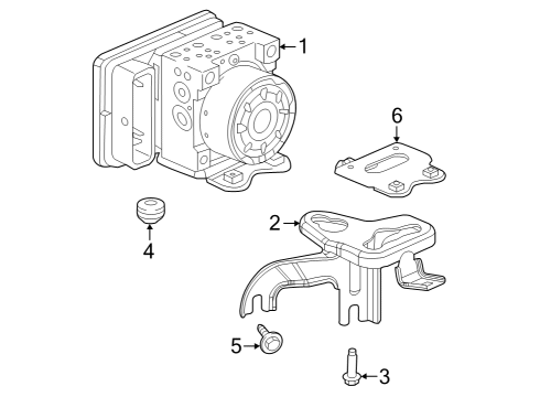 2023 Acura Integra Bracket, Modulator Diagram for 57115-T21-A00