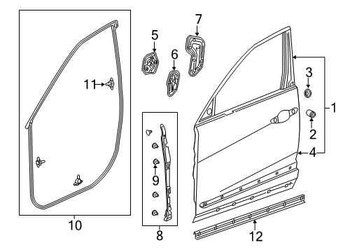 2024 Acura RDX Door & Components Diagram 1