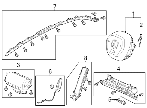 2023 Acura Integra SRS Unit Diagram for 77960-3S5-A92