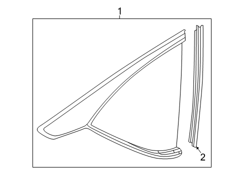 2024 Acura RDX Glass & Hardware - Quarter Panel Diagram