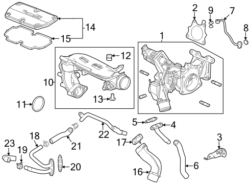 2024 Acura Integra Turbocharger Assembly Diagram for 18900-66V-A01