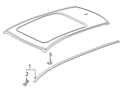 2024 Acura RDX Exterior Trim - Roof Diagram