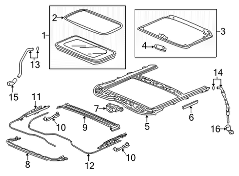 2022 Acura TLX Sunshade (Light Jewel Gray) Diagram for 70600-TGV-A02ZD