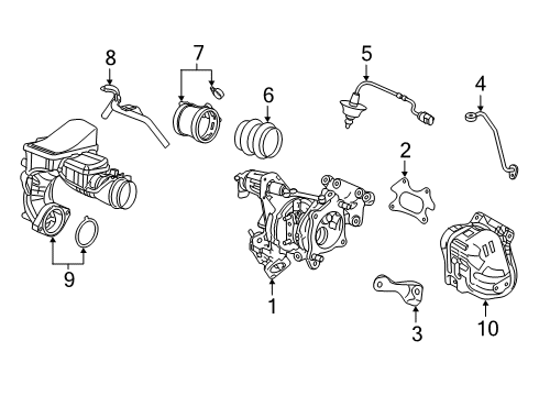 2024 Acura RDX Turbocharger & Components Diagram