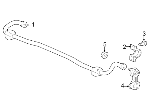 2024 Acura Integra Link, Rear Stabilizer Diagram for 52320-T60-J01