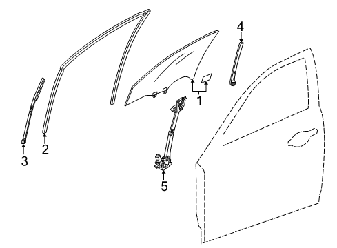 2022 Acura ILX Front Door Diagram 1