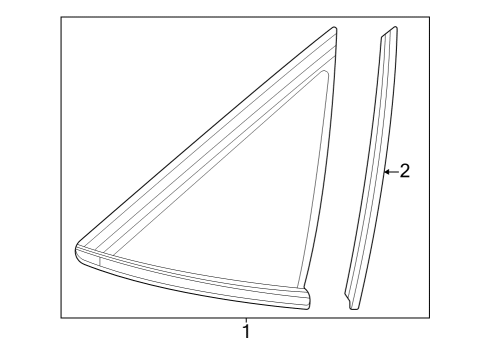 2023 Acura Integra Glass & Hardware - Quarter Panel Diagram