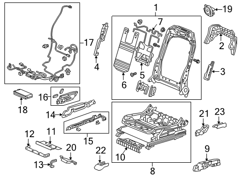 2024 Acura RDX Passenger Seat Components Diagram 2