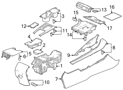 2023 Acura Integra Armrest Nh802L Diagram for 83405-T20-A31ZE