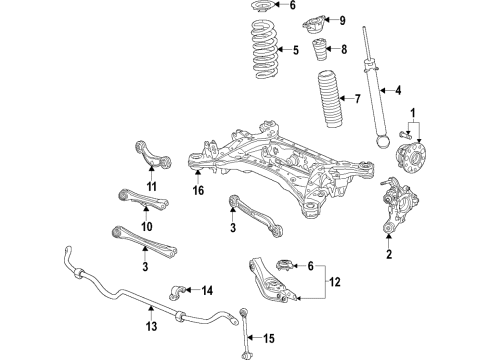 2022 Acura RDX Spring Component (23Mm) Diagram for 52300-TJB-A04