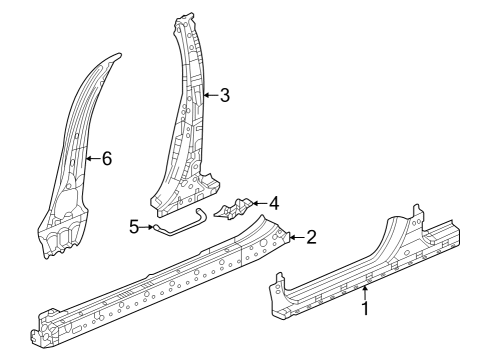 2024 Acura Integra Center Pillar, Rocker Diagram 2