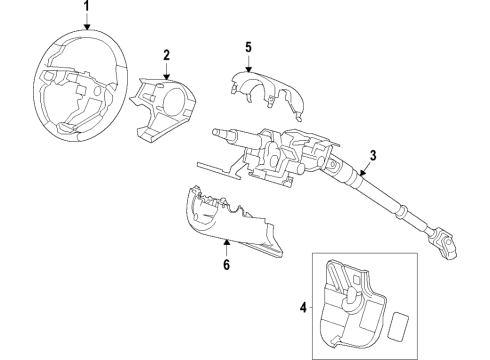 2022 Acura TLX Steering Column & Wheel, Steering Gear & Linkage Diagram 1