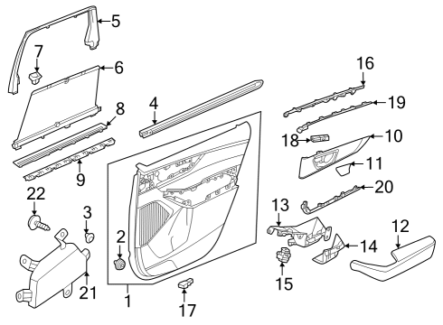 2022 Acura MDX Armrest, Right B219L Diagram for 83703-TYA-A11ZF