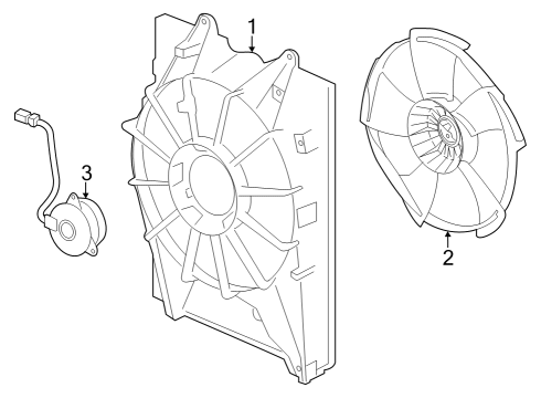 2023 Acura MDX Cooling System, Radiator, Water Pump, Cooling Fan Diagram 1