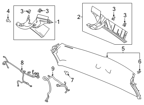 2024 Acura RDX Interior Trim - Lift Gate Diagram