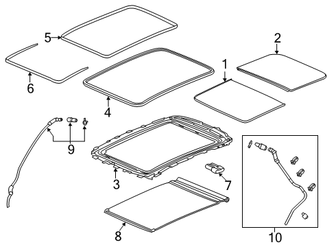 2024 Acura RDX Sunroof Diagram