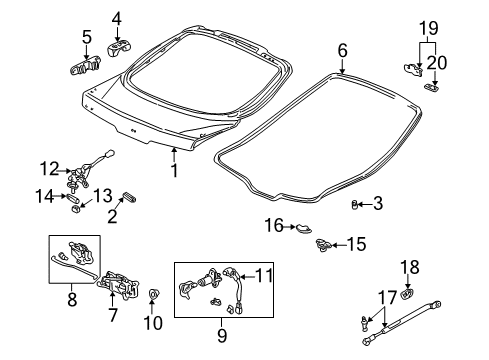 Tailgate Diagram for 68100-ST7-R01ZZ