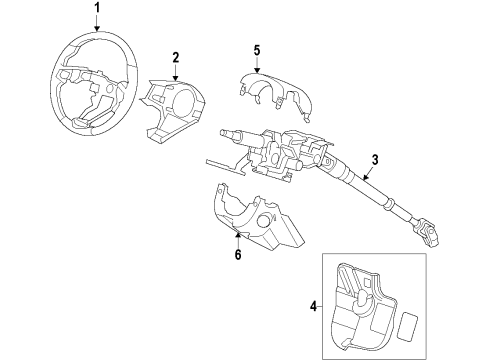 2022 Acura ILX Steering Column & Wheel, Steering Gear & Linkage Diagram 1