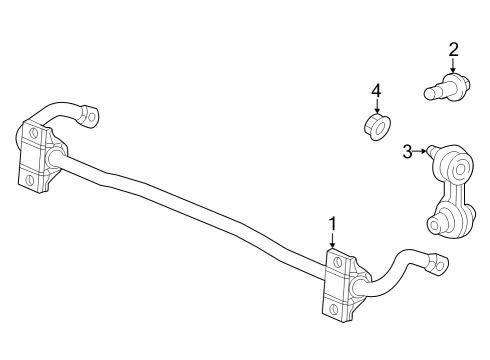 2023 Acura Integra Rear Suspension, Lower Control Arm, Upper Control Arm, Stabilizer Bar, Suspension Components Diagram 1