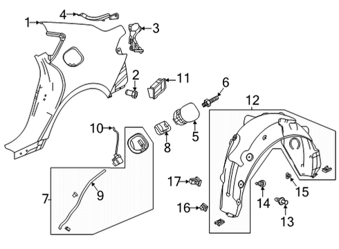 2022 Acura TLX Fuel Door Diagram