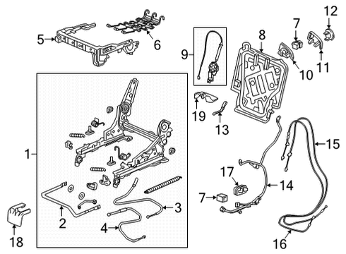 2023 Acura MDX Tracks & Components Diagram 3