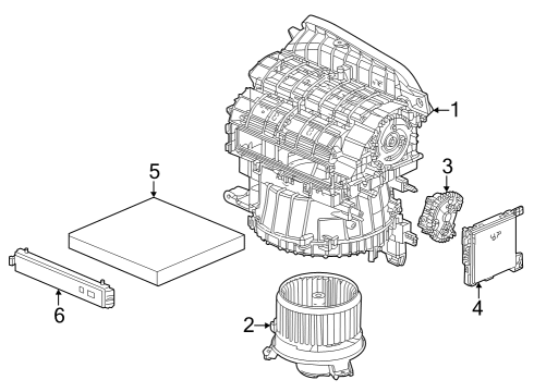 2023 Acura Integra Motor Assembly , Fan Diagram for 79310-T21-A41