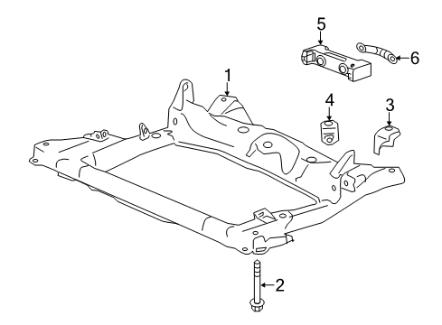 2022 Acura ILX Suspension Mounting - Front Diagram