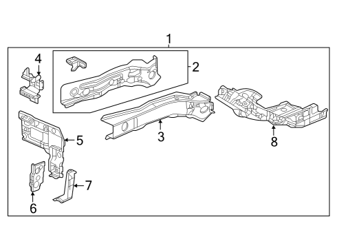 2023 Acura Integra Structural Components & Rails Diagram 1