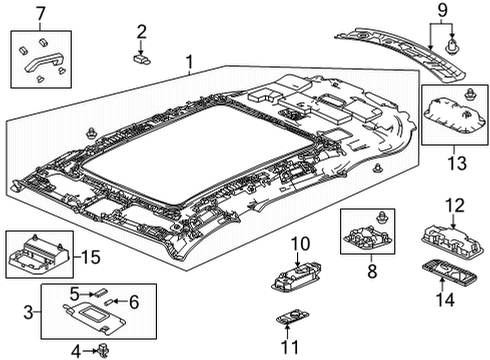 2022 Acura MDX Sunvisor Nh1210L Diagram for 83280-TYB-A11ZA