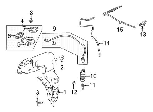 2021 Acura TLX Sensor, Rain & Light Diagram for 38970-TVA-A02