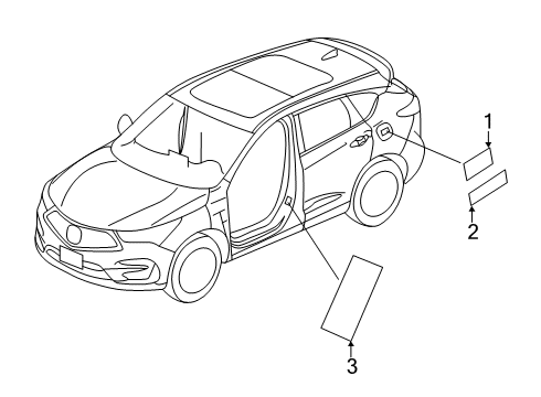 2024 Acura RDX Information Labels Diagram