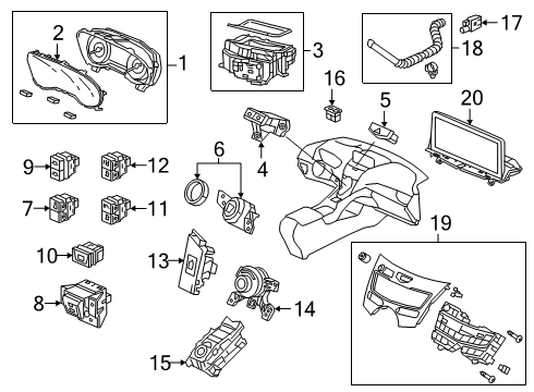 2023 Acura RDX Meter, Combination Diagram for 78100-TJC-AK2