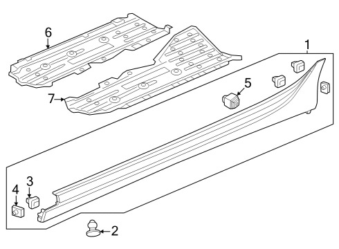 2024 Acura Integra Exterior Trim - Pillars Diagram 2